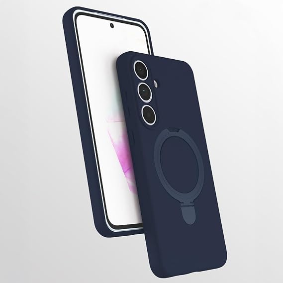 Coverzone Samsung Galaxy S25 FE ile uyumlu Kılıf MagSafe ile uyumlu Z-Samara Kapak Wireless Şarj Özellikli Stand Olabilen Galaxy S25 Fe kilif Lacivert