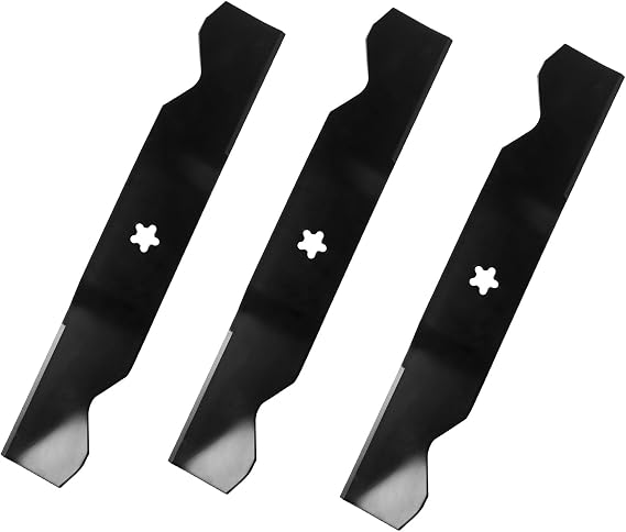 (3 Pack) Replacement Lawn Mower High Lift Blades for 187254 187256 532187254 532187256 574292401 - Compatible with Craftsman, Poulan, Husqvarna - 54 Deck