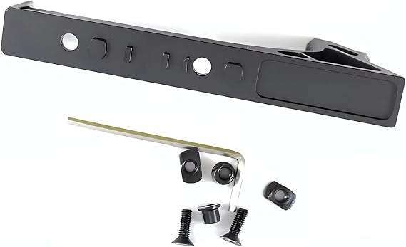Black Aluminum Door Handle Set Replacement Threaded Handle Kit for Door Assembly