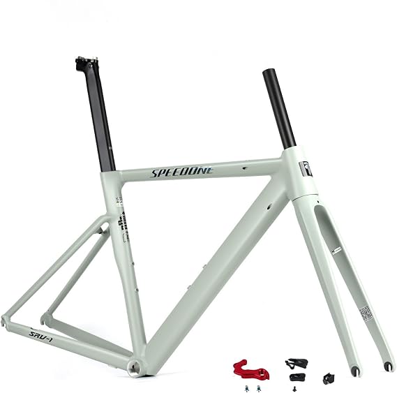700C Road Bike Frameset 50/52cm Aluminum Alloy Frame Rim Brake Quick Release 100/135mm BSA BB68mm Carbon Fiber Rigid Fork Internal Routing