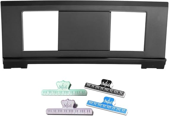Music Stand for Sheet Music, Compatible with Yamaha Music Sheet Stand Fit for Multiple Keyboard Models, Stable And Durable, Keyboard Sheet Music Stand with 4 Music Book Clip.