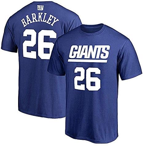 Saquon Barkley New York Giants NFL Team Apparel Kids Boys 4-7 Blue Official Player Name & Number T-Shirt