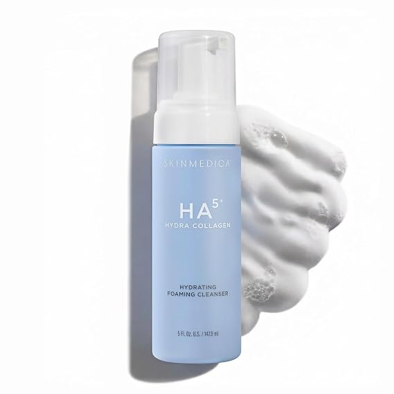 SkinMedica HA5 Hydra Collagen Hydrating Foaming Cleanser with Vegan Collagen, 5 Fl Oz - Hydrating Cleansing Solution for Daily Use - Amino Acid-Based Wash for a Gentle, Non-Irritating, Clean Feeling