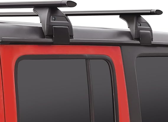 Roof Rack Cross Bars for Jeep Wrangler JK JL 2007-2026 & Gladiator JT | 2 & 4 Door 220lbs Heavy Duty Aluminum Crossbars for Luggage Rooftop Cargo Basket Kayak Snowboard Road Trips Campings