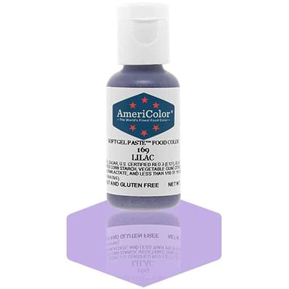 AmeriColor, Lilac, 0.75 Ounce Bottle, Soft Gel Paste Food Color