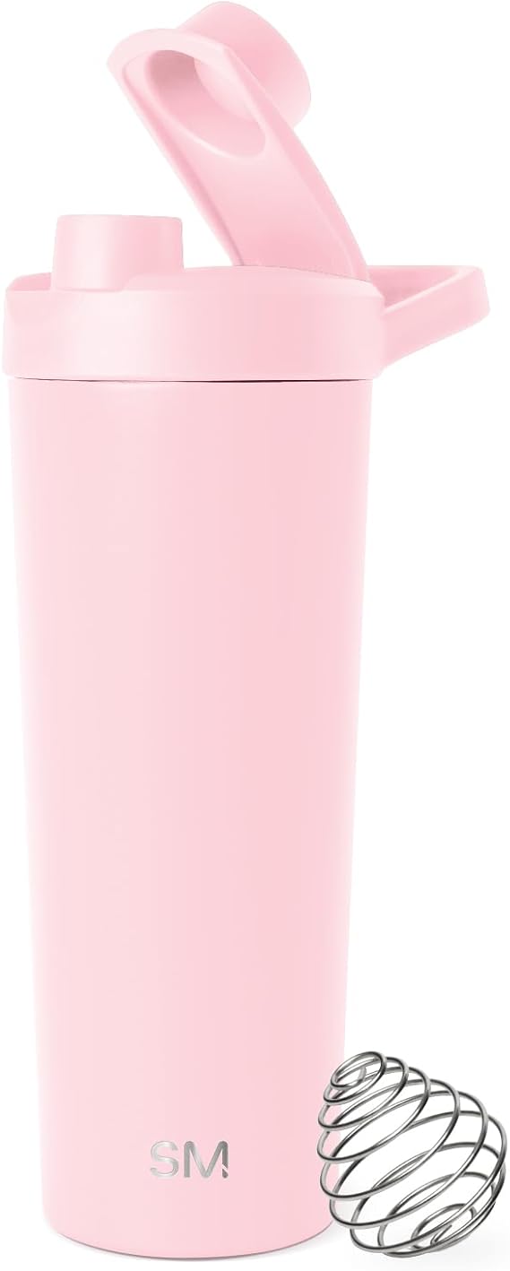 Simple Modern Protein Shaker Bottle, Stainless Steel | 24oz, Pink