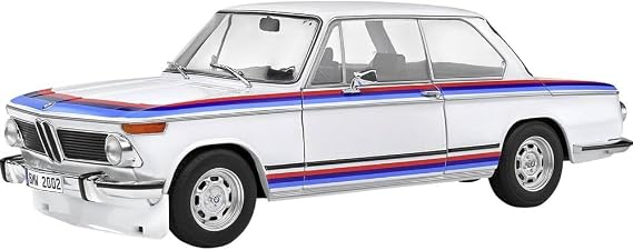 BMW 2002 Tii Turbo Evocation White 1:18 Diecast Model by Solido Classic Motorsport-Inspired Collectible