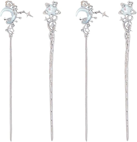 Kanzashi hairstick, cute hair chopsticks, tassel hairpins, hanfu hair accessories, women, girls, hair ornaments, hair decoration, 4 pieces