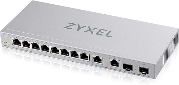 Zyxel 12-Port Multi-Gig Switch | Web-Managed | 2x 2.5G + 2x 10G SFP+ Ports | Desktop or Wall Mount [XGS1210-12]