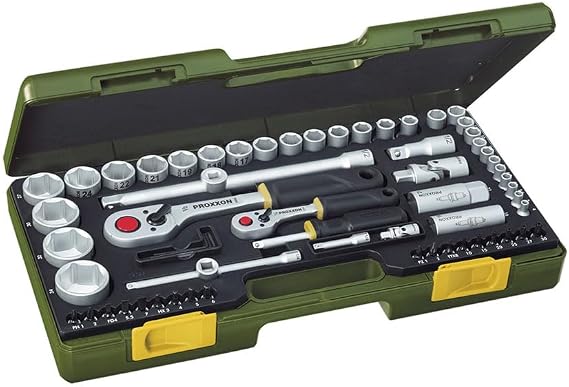 Proxxon 23286 65-Piece 1/4-Inch and 1/2-Inch Drive Set