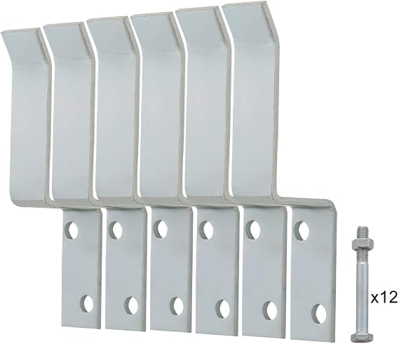 HOME MASTER HARDWARE Heavy Duty Door Stops for Sliding Doors, Securing Garage Doors and Sheds, Door Stoppers with Screws, Zinc Plated Solid Doorstep 6 Pack