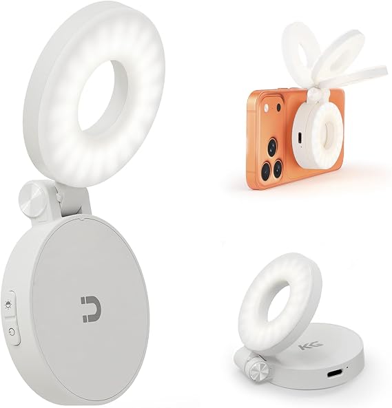 KraftGeek Magnetic Selfie Light for iPhone, Portable Ring Light for Phone