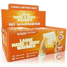 XL Hand Warmers & Body Warmers 160 Warmers - Up to 18 Hours of Long Lasting Warmth and Hot Hands - Easy Air Activation for Hands, Body and Feet - TSA Approved