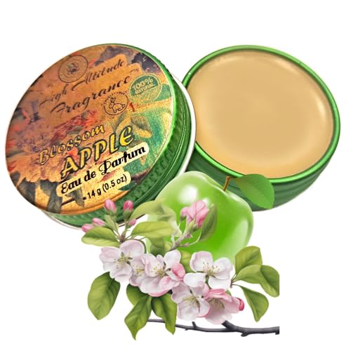 Apple Blossom Perfume - Eau de Parfum - Solid Balm - Aromatherapy Essential Oils Pyrus malus, Lily, Rose, Cassie, Gardenia, Freesia, Almond Natural Fragrance - Travel, Party, Gifts - 0.5oz