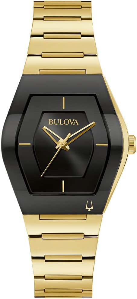 Bulova Ladies' Modern Gemini 3-Hand Quartz Watch, Tonneau Shaped with Edge to Edge Crystal