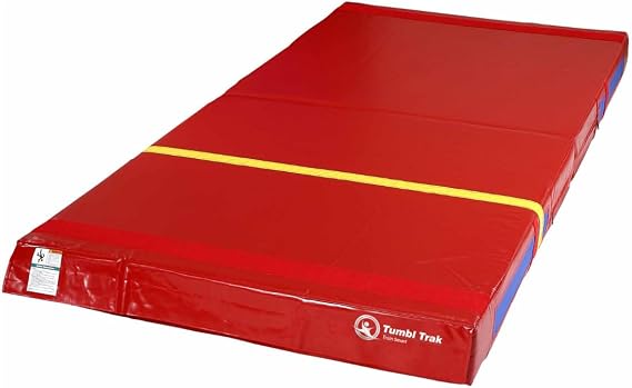 Tumbl Trak Folding Practice Mat, 5ft x 10ft x 8in, Crash Pad for Gymnastics, Cheerleading, Dance and Martial Arts
