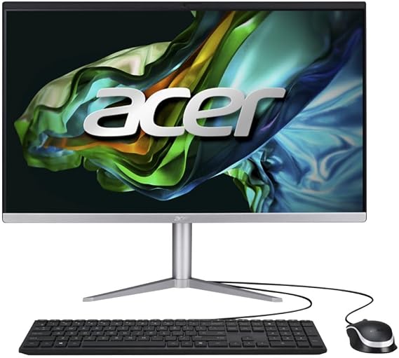 acer Aspire 23.8" All-in-One FHD IPS LED-Backlit Desktop Computer, AMD Ryzen 5 7520U 2.8GHz Processor, 8GB LPDDR5 RAM, 1TB SSD, AMD Radeon 610M, Keyboard & Mouse, Windows 11 Home