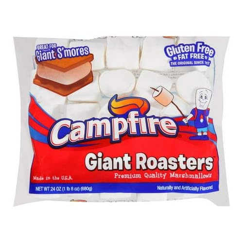 4 Pack Campfire Giant Roasters Premium Quality Marshmallows Great for Giant Smores, 24 oz