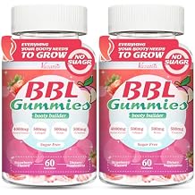 BBL Booty Gummies for Women Sculpt, Lift & Firm Glutes Creatine Monohydrate, Vitamins & Herbal BBL Blend - Boost Curves, Energy & Workout Recovery Vegan, Non-GMO, 120 Cts