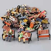 Seated Model People Standing Passenger Figures Bench Train Railway Layout
