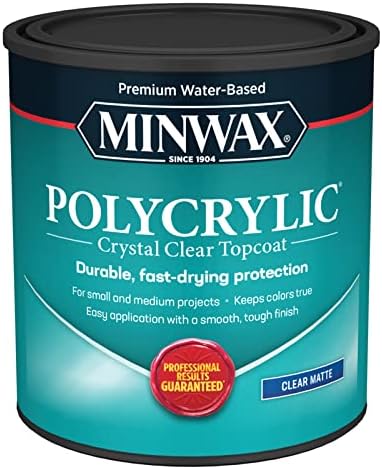 Minwax Polycrylic Matte Crystal Clear Water-Based Polyurethane 1 qt