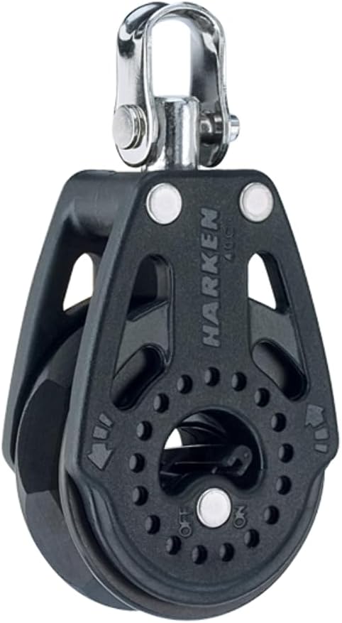 Harken 40mm Carbo Single Ratchet Block w/Swivel