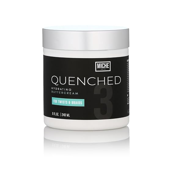 Miche Beauty Quenched Hydrating Buttercream Hair Cream for Curly Hair, Wavy Hair, Fine Hair Frizz Control, Moisturizing Styling Cream, Hydrating Hair Cream, and Coconut Scented.