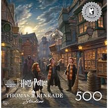 Buffalo Games Harry Potter Silver Select Diagon Alley 500 Piece Jigsaw Puzzle - Silver Select Collection - Harry Potter Poster - Diagon Alley Puzzle - Focus & Relaxation for Adults