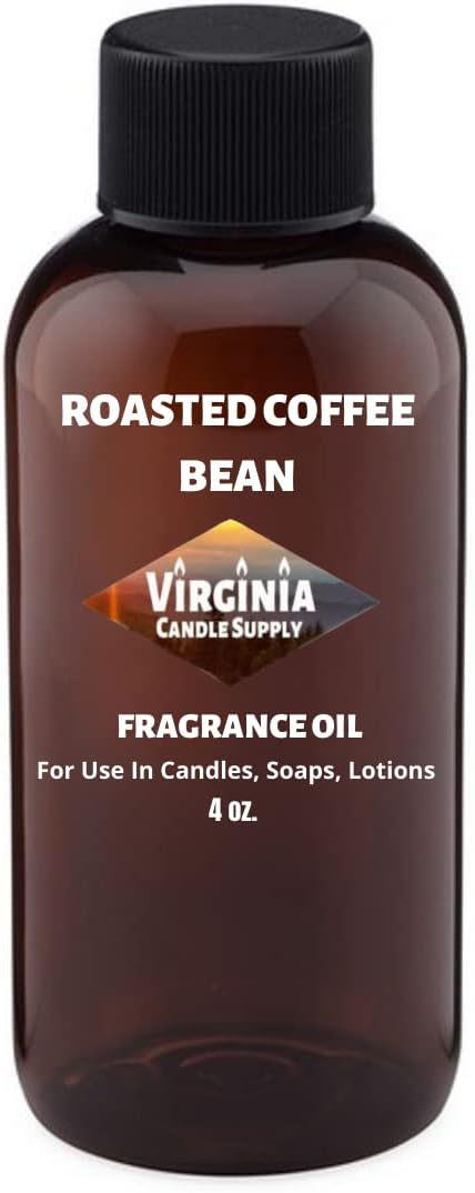 Roasted Coffee Bean Fragrance Oil (4 oz Bottle) for Candle Making, Soap Making, Tart Making, Room Sprays, Lotions, Car Fresheners, Slime, Bath Bombs, Warmers......