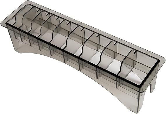 Perfitech Clipper Guard Holder Organizer with 10 Slots, Black, Sturdy Polycarbonate Material