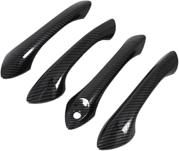 for Chevrolet Onix II Turbo 2019-2023 Carbon Fiber Door Handle Cover Trim Car Styling Stickers Tuning Car Exterior Door Handles(4handle 1keyhole)