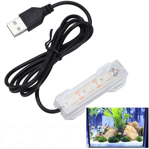 Blue Light Small Aquarium Led Light, Led Fish Tank for Freshwater Plants Aquarium Accessories, Fish and Aquatic Pet Aquarium Lights for Underwater Decoration [Energy Class A+++]