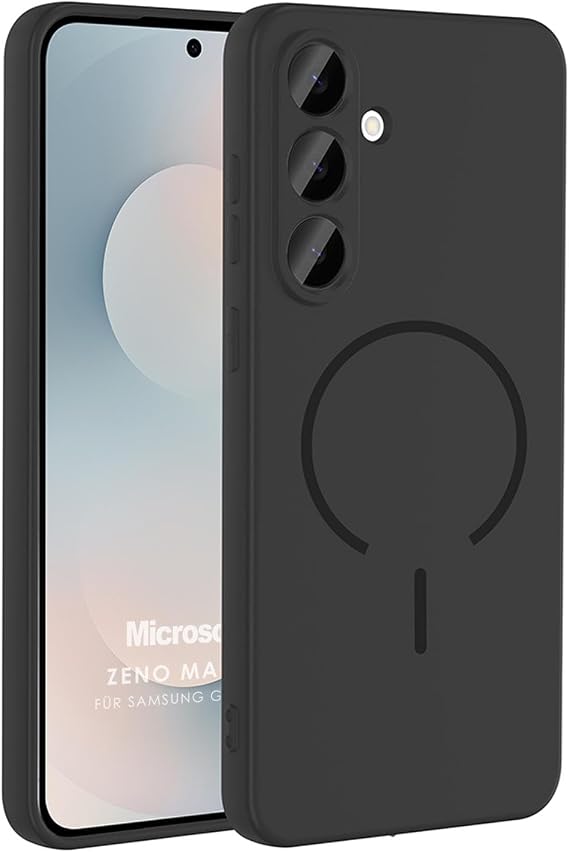 Microsonic Samsung Galaxy A55 için Kılıf Zeno MagSafe Siyah [Galaxy A55 ile Uyumlu Kılıf - Siyah]