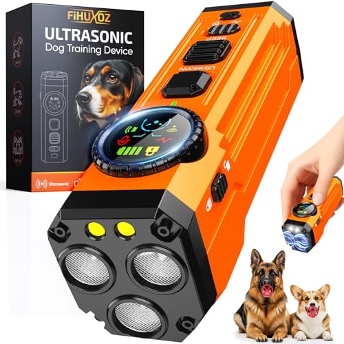 Dog Bark Deterrent Devices, Upgraded Smart Display Anti Barking Device for Dogs, 3X Bark Shield with Screen & Flashlight, Rechargeable Dog Barking Silencer for Indoor & Outdoor Use