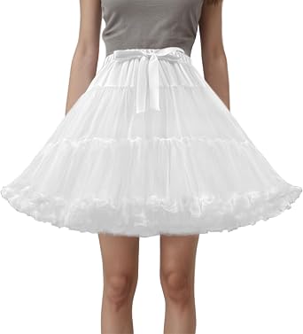 Women's Tutu Elastic Waist Petticoat Tulle Puffy Skirt Princess Ballet Dance Pettiskirts Dress Party Underskirt