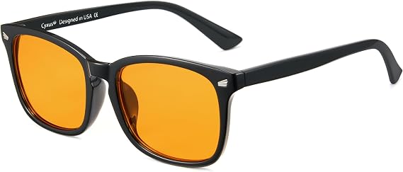 Cyxus Blue Light Glasses Men Women Reduce Eye Strain UV Blocking for Office Work Computer Screen 8082