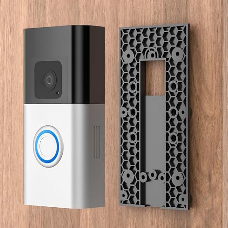 No-Drill Adhesive Doorbell Mount Compatible with Video Doorbell 2nd 33 Plus 4, Battery Doorbell PlusPro and Battery Doorbell 2024 Release, Mounting Holder for Apartments Houses 1 Pack