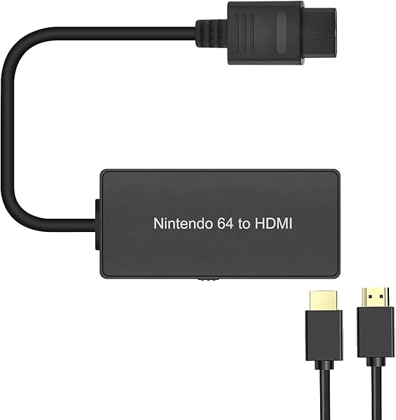 N64 - HDMI Dönüştürücü, N64 Oyun Konsolu Video Sinyalini HDMI Sinyaline Dönüştürür Oyun Konsolunu HDTV Adaptörüne/Dönüştürücüye Kolayca Bağlayın (N64, SNES, SFC, NGC Desteği)