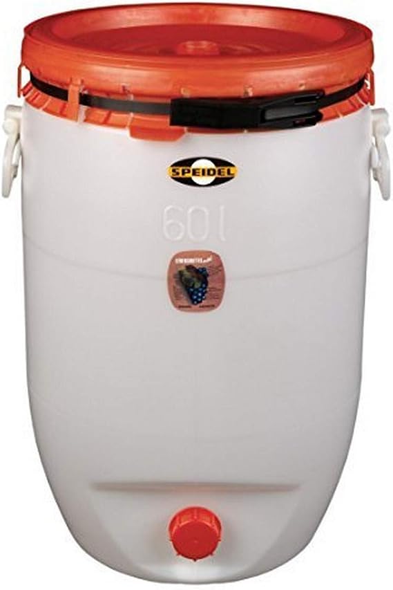 Speidel Plastic Fermenter-60L (15.9 gal), 60L, White, (21007)