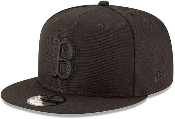 New Era Authentic Boston Redsox Black on Black 9Fifty Snapback mens Cap Adjustable 950