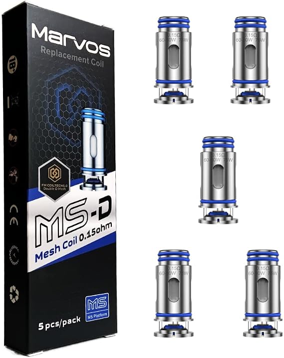 Freemax MS-D Coil 0.15Ω 5pcs Freemax Replacement Coil for Marvos T/Marvos 60W / Marvos S/Marvos 80W/Marvos X 0.15Ω 60-80W