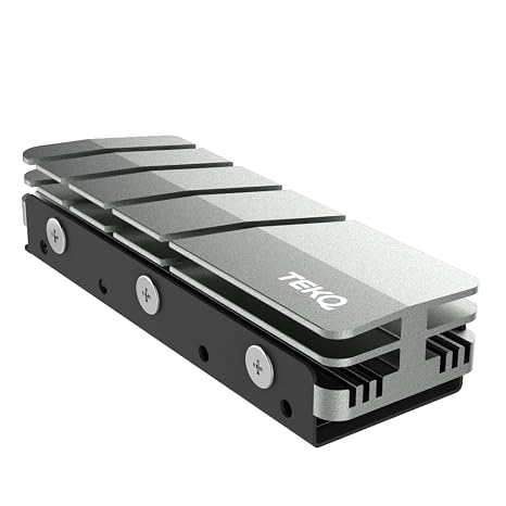 M.2 2280 SSD heatsink, Double-Layer Heat Sink, with Thermal Silicone pad for PC M.2 PCIE NVMe SSD or M.2 SATA SSD (Grey)