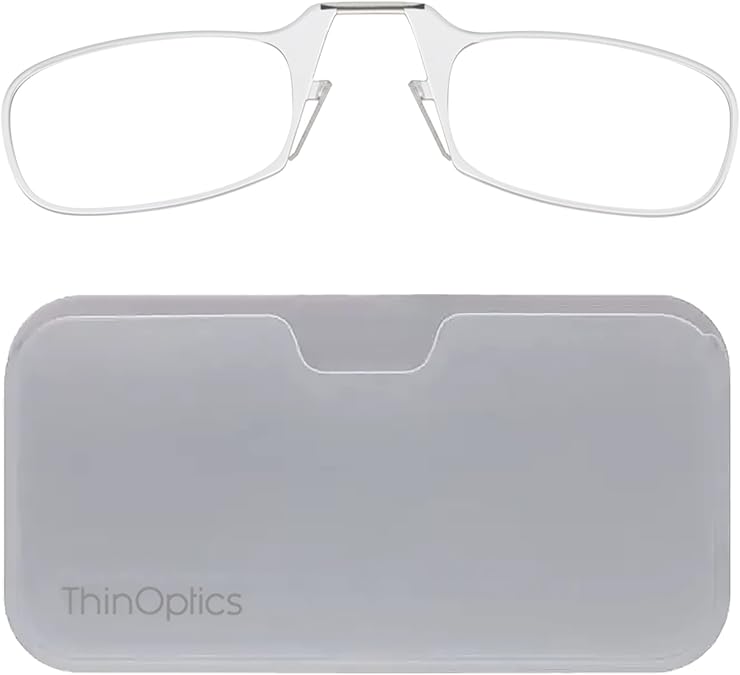 ThinOptics unisex-adult Universal Pod Case + Rectangular Reading Glasses