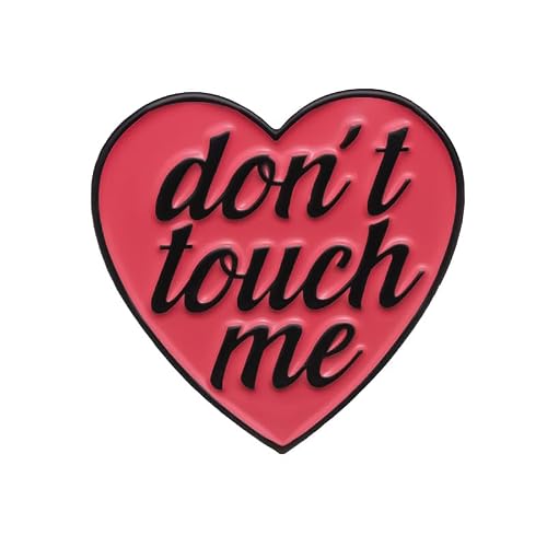 Dont Touch Me Red Heart-shaped Enamel Pins Womens protection Metal Badge Brooch For Girls