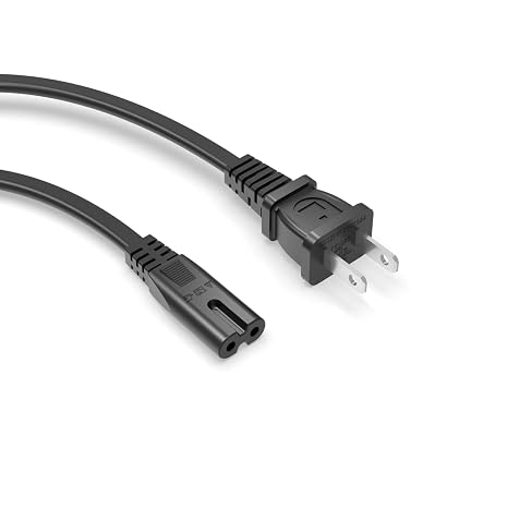 Superer 3 ft AC Power Cord Cable Fit for Sony PS5 PS4 PS3 Slim PlayStation 5 4 3, Xbox Series X/S, Xbox One X/S, TV, Printer, Speaker, Universal IEC C7 Figure 8 2 Prong Replacement Cables, ETL Listed
