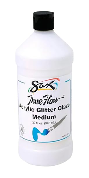 Sax Acrylic Glitter Glaze Medium Preparation, 1 Quart