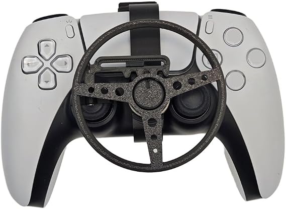 Steering Wheel for PS5/PS5 Pro/Slim, Game Controller Mini Racing Steering Wheel, 3D Printed DIY Auxiliary Replacement Accessories