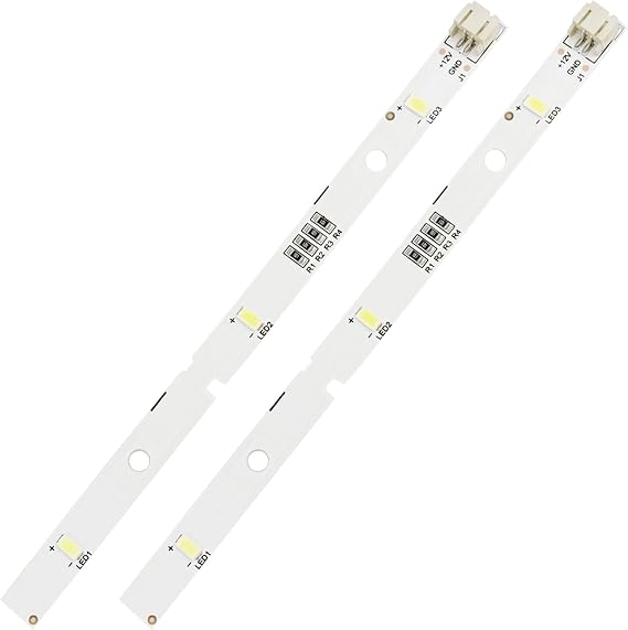 2Pcs LED Fridge Strip Light for RONGSHENG/HISENSE, Refrigerator Lighting Light Bar E349766 MDDZ-162A 1629348 DC12V 2W, for Kenwood Fridge KIFF5017 KIFF5020 KIFF7017 KIFF7020 KSBNDIX18(16x1cm) [Energy Class A]