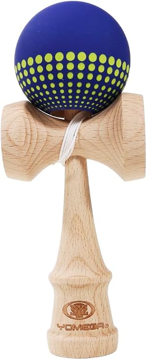 Yomega Pro Model Kendama The Traditional Japanese Toss and Catch Skill Game with Rubberized Paint for Easier Skill Building Play (Dark Blue)