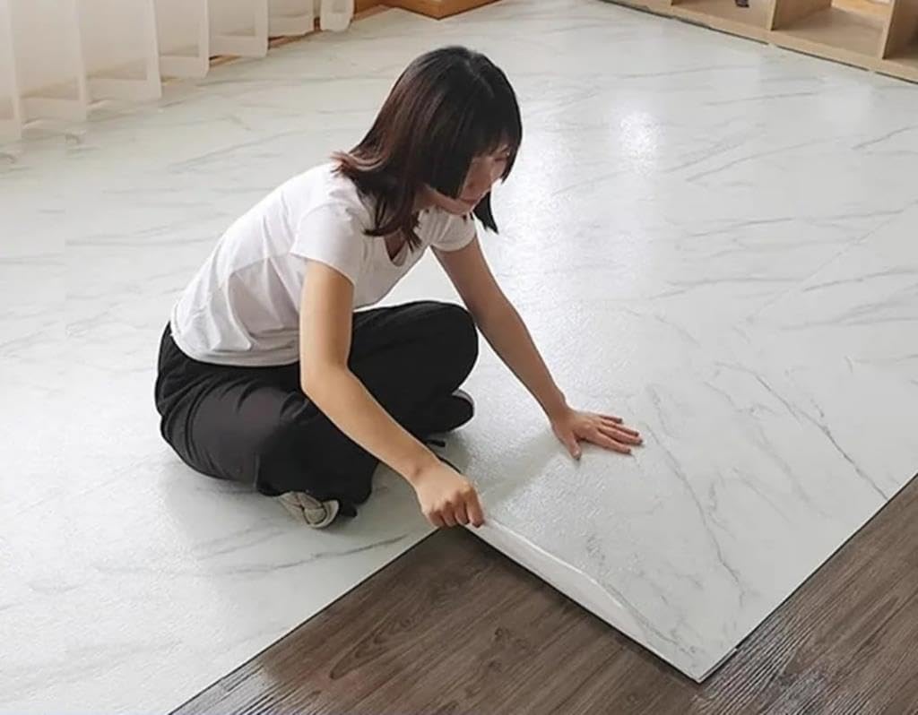 Self Adhesive Floor Floor and Wall Covering Panel 60X60cm Floor PVC Panel 6216 with Rubber Back